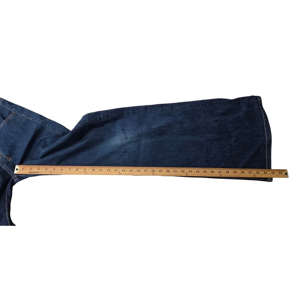 18th Amendment Colbert Wide Leg Flare Jeans Dark Wash High Rise Size 26 Long - Picture 7 of 10